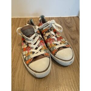 BOBS Skechers Collaboration Utopia Dogs Sneakers Women's 6 Wide Low Top Animal